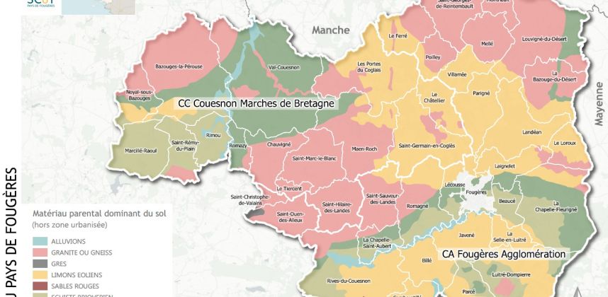 Carte des sols du Pays de Fougères