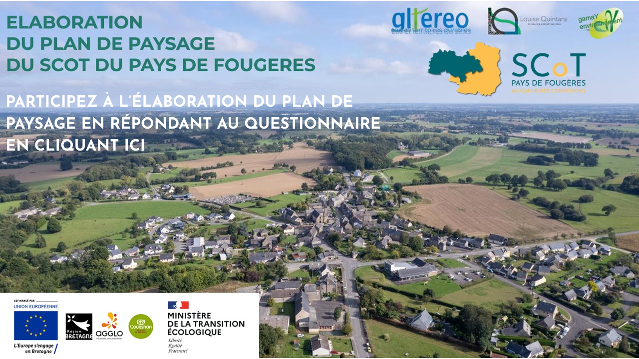 PARTICIPEZ À L’ÉLABORATION DU PLAN DE PAYSAGE EN RÉPONDANT À CE QUESTIONNAIRE